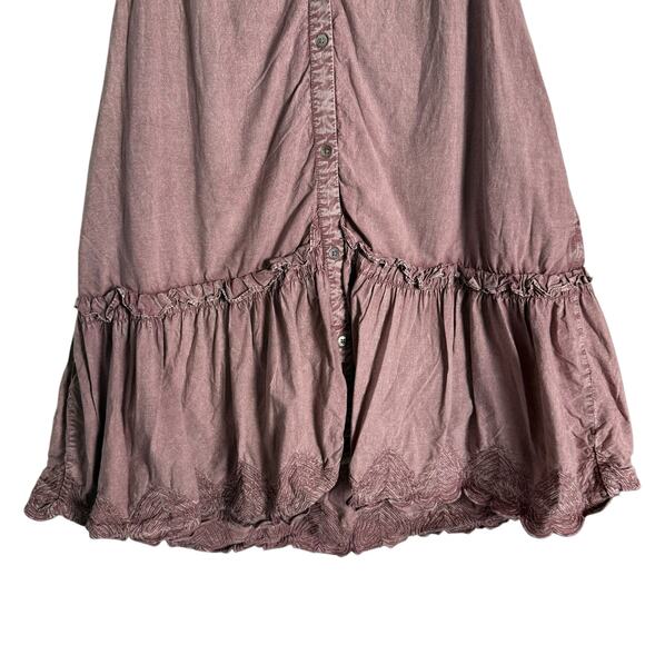 Sea Heidi Heart Quilt Petal Sleeve Tiered Rose Pink Mini Dress Size Small - Picture 10 of 15